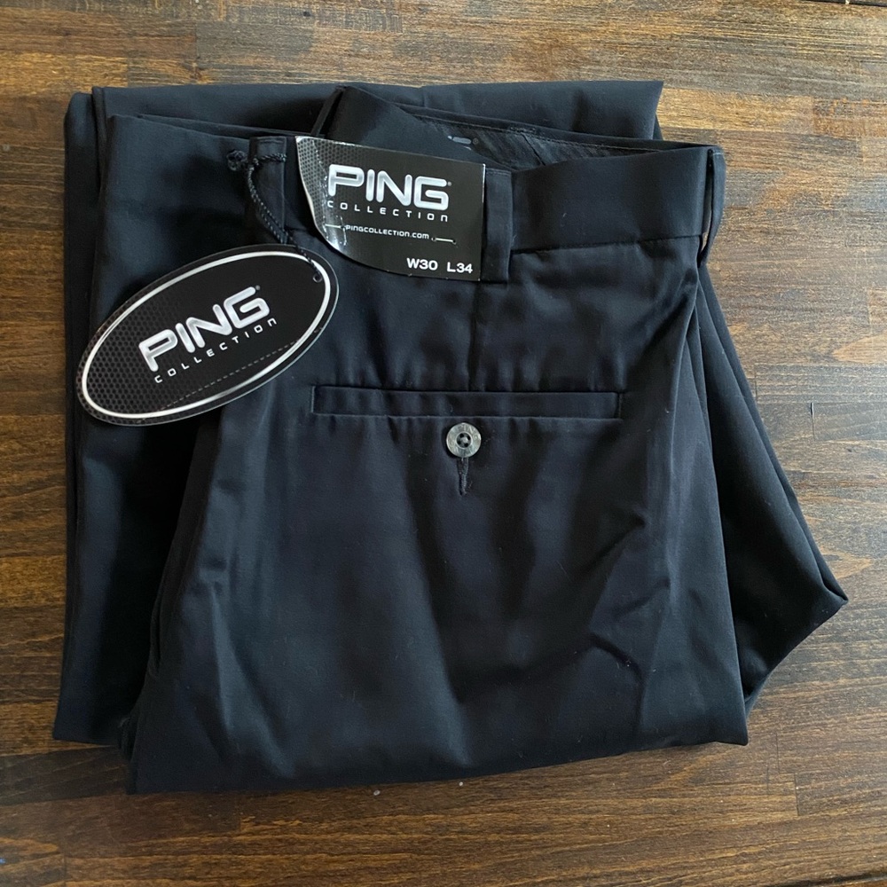 PING Collection Golf Pants Men 30x34 Black Performance Dynamics Athletic NWT